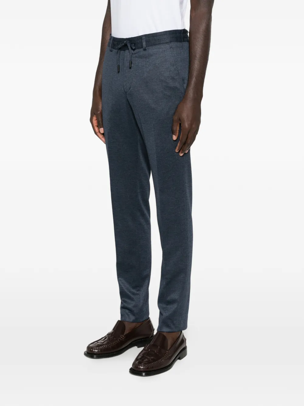 Karl Lagerfeld Straight broek met trekkoord Blauw