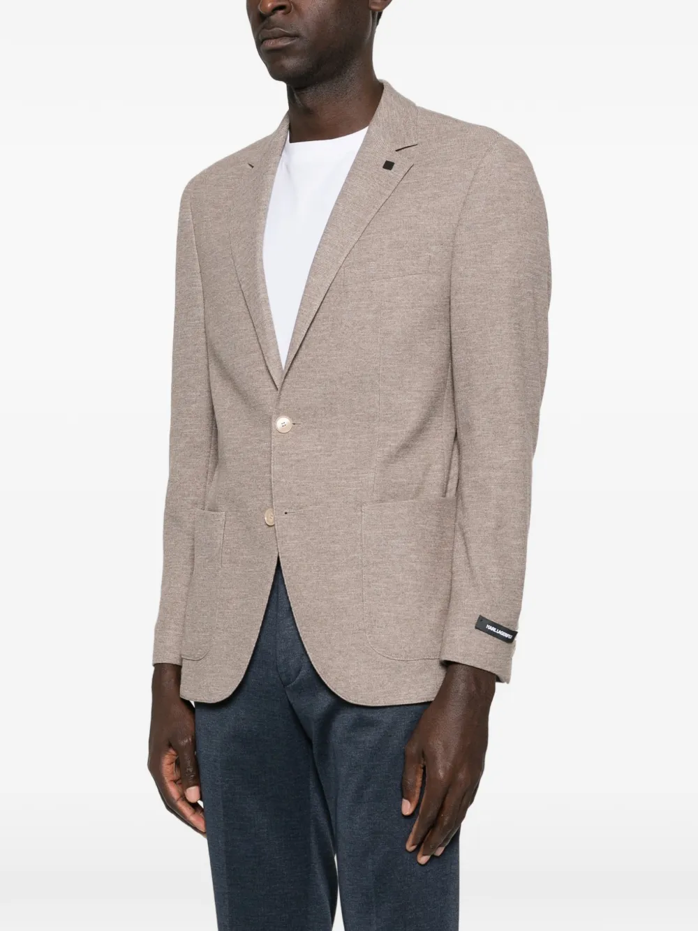  Karl Lagerfeld Smart Buttoned Blazer - Brown 