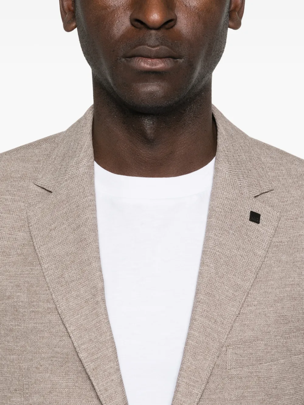 Karl Lagerfeld Smart blazer met knopen Bruin