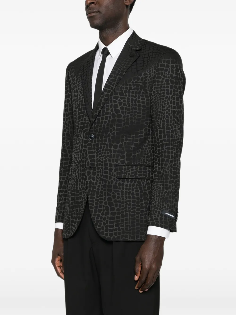  Karl Lagerfeld Clever Patterned Blazer - Black 