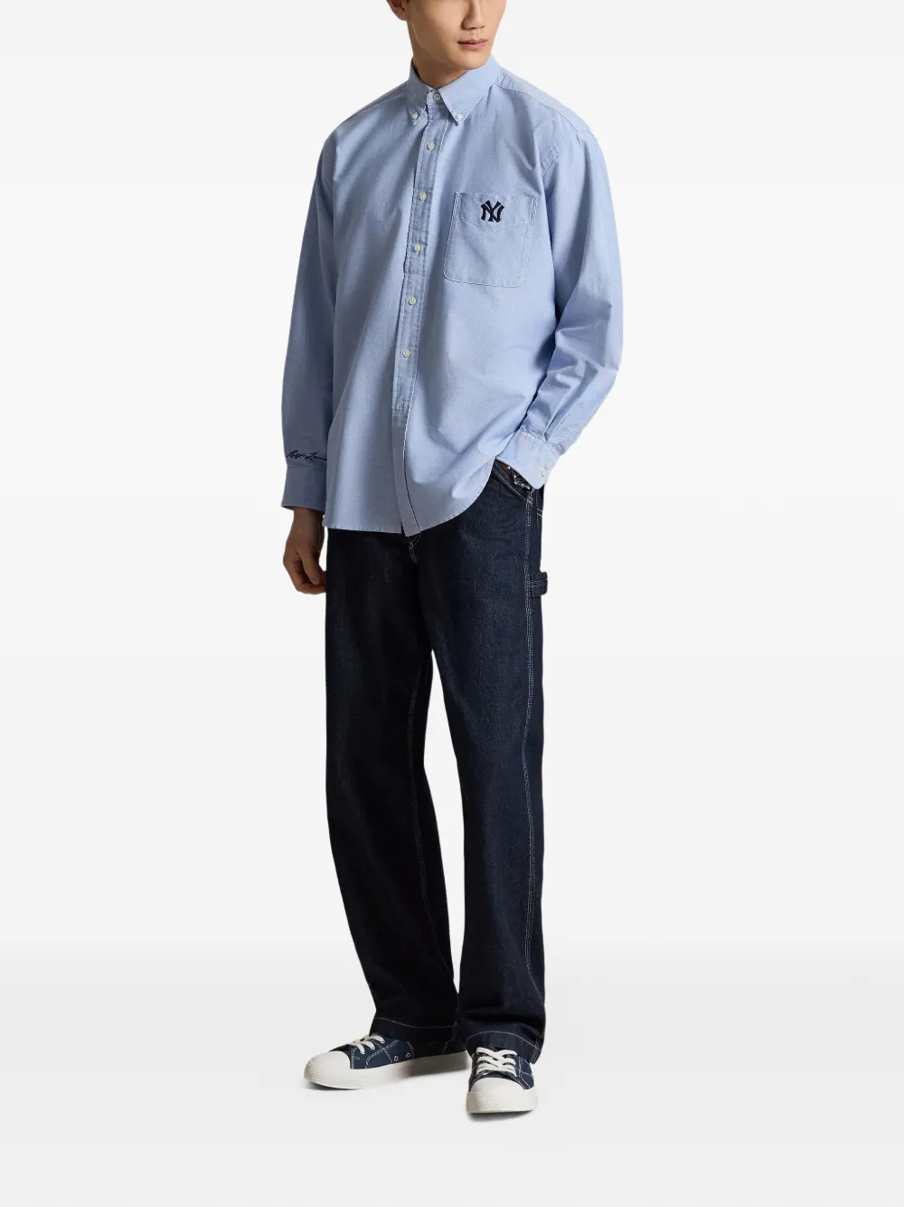 Polo Ralph Lauren Yankees kenmerkend overhemd met zak Blauw