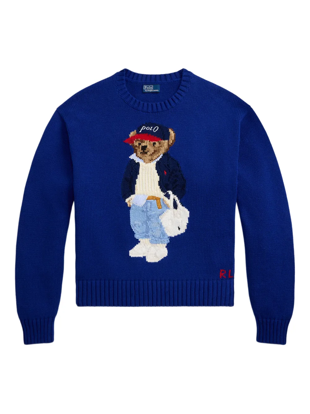 Polo Ralph Lauren Maglione girocollo con ricamo Polo Bear - Blu
