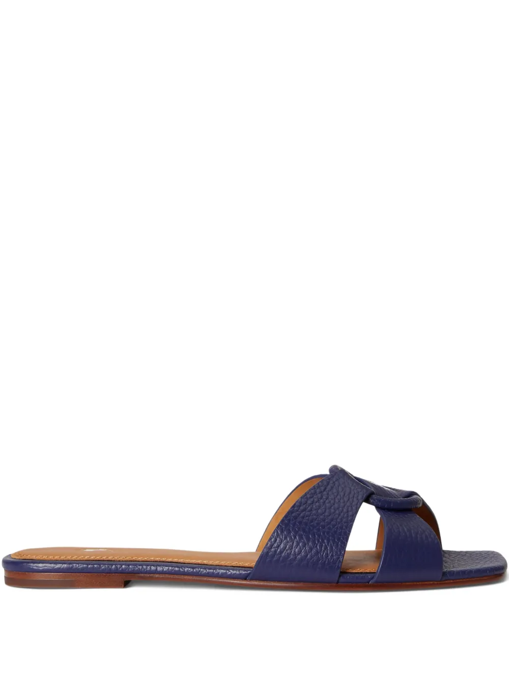 Polo Ralph Lauren Platte sandalen met logo-reliëf Blauw