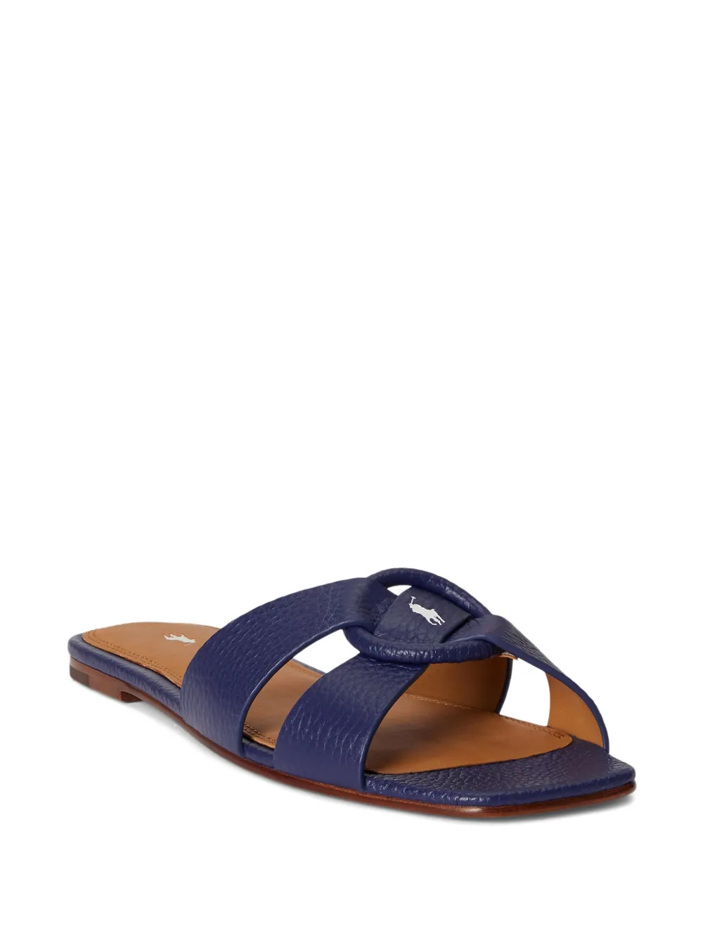 Polo Ralph Lauren Platte sandalen met logo-reliëf Blauw