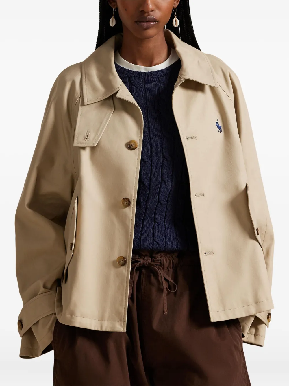 Polo Ralph Lauren Raglan-sleeves Jacket In Neutral