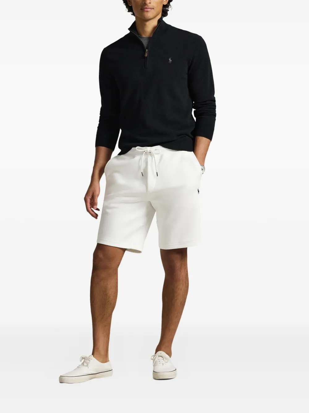 Polo Ralph Lauren Short Esportivo Com Bordado | Branco | FARFETCH BR
