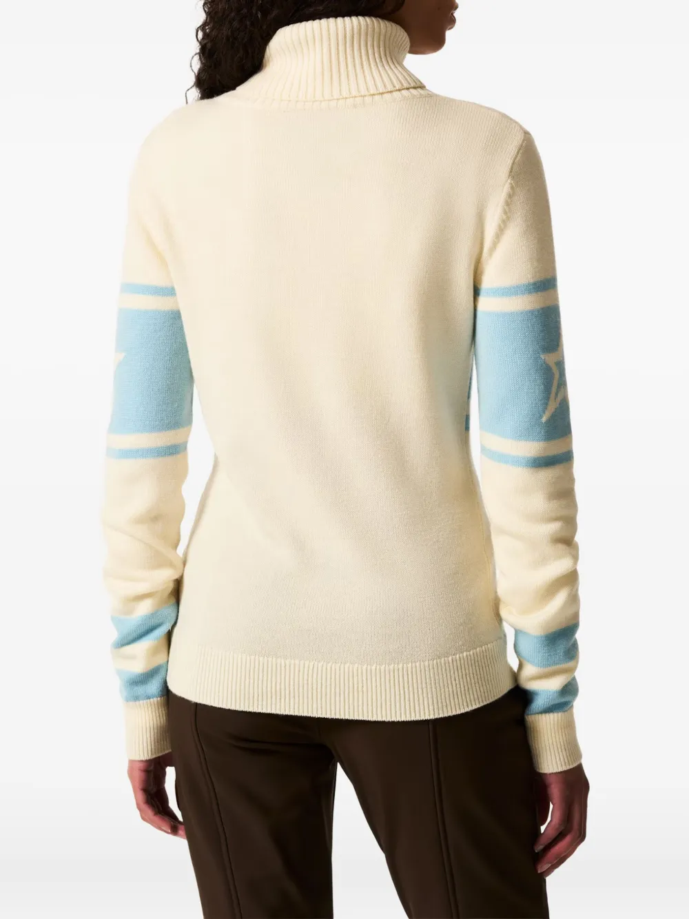 Perfect Moment Ski intarsia gebreide coltrui Beige