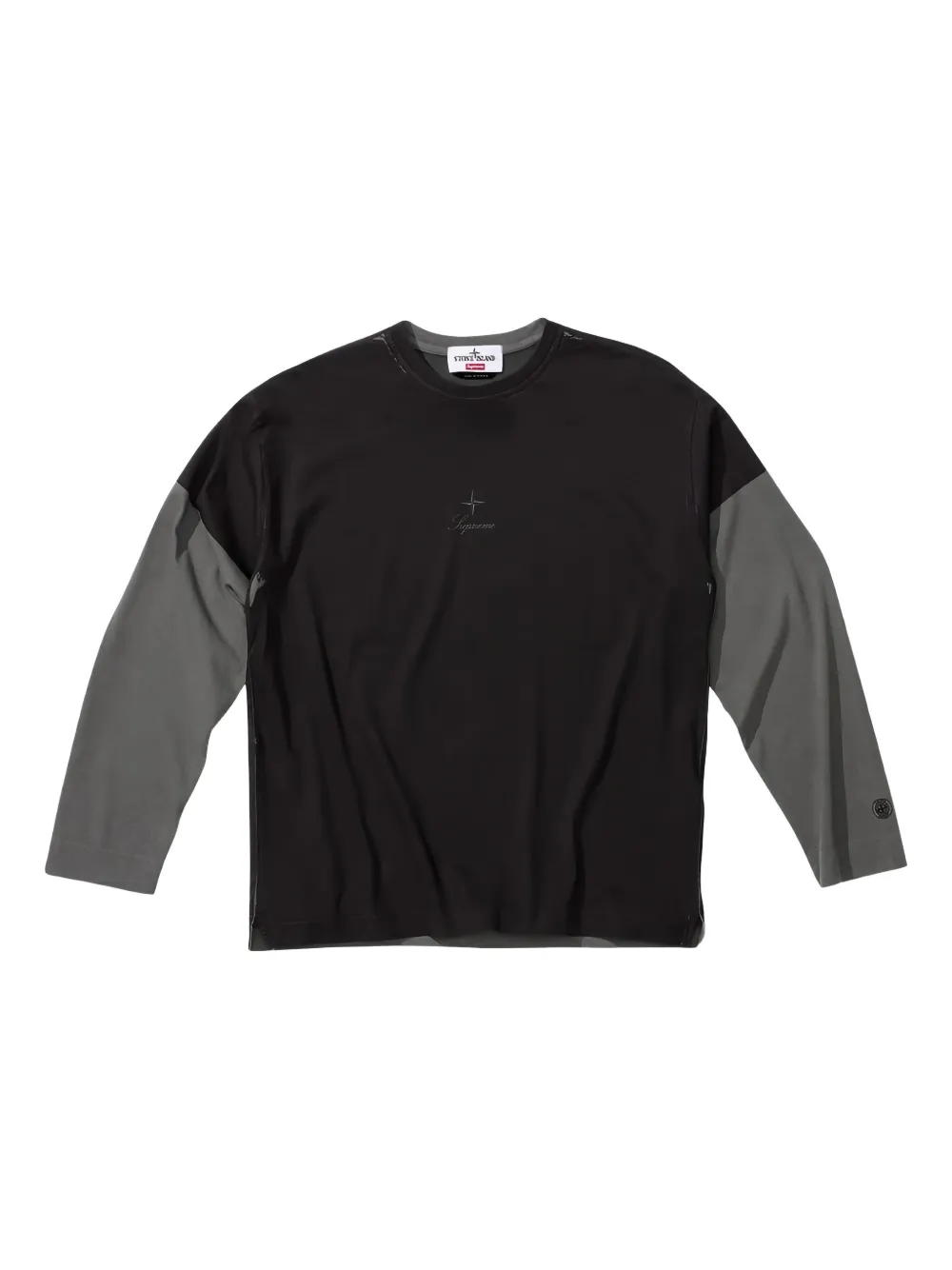 Supreme x Stone Island T-shirt met logodetail Zwart