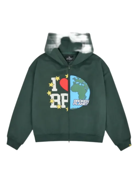 BROKEN PLANET My Planet zipped hoodie