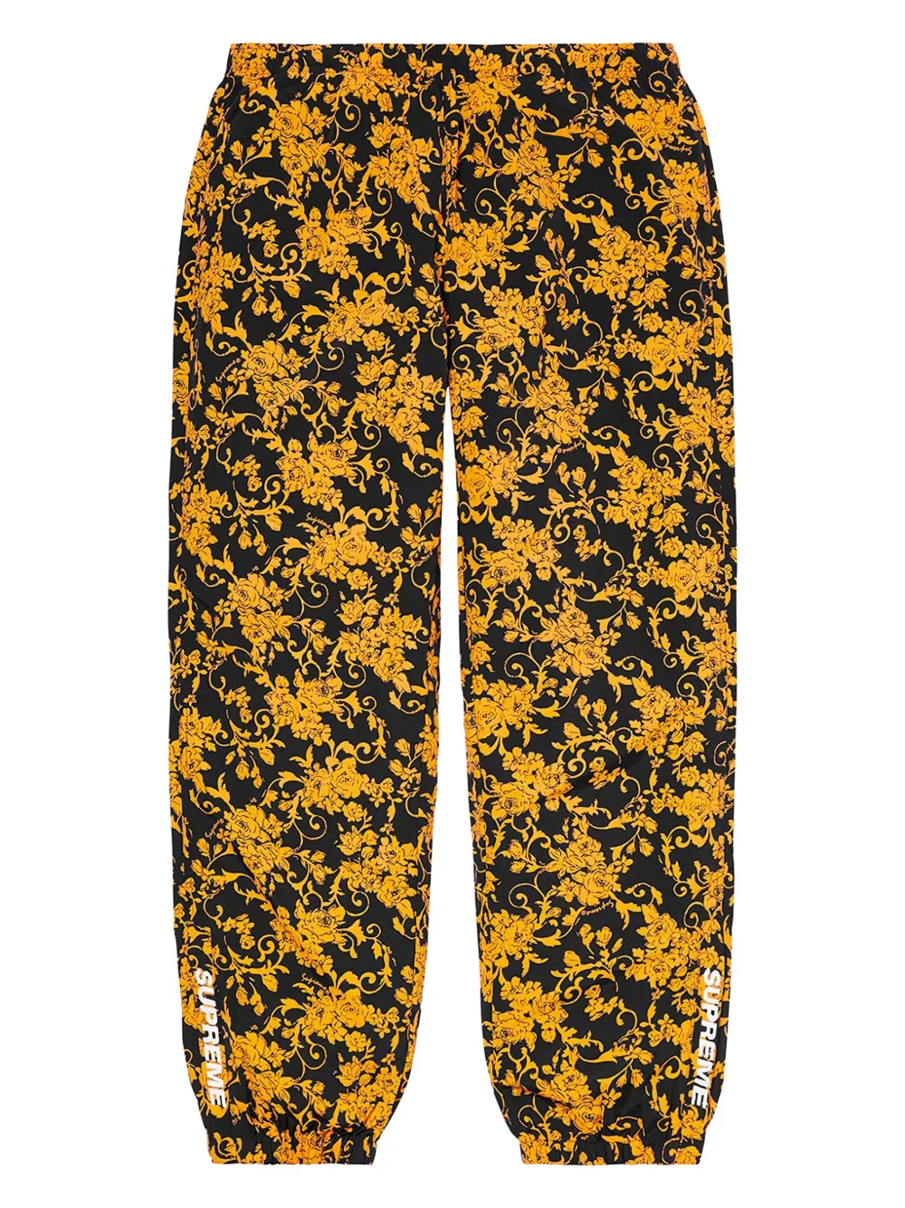 Supreme floral-pattern track pants | Black | Image 1
