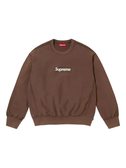 Supreme Washed Box Crewneck washed finish sweatshirts