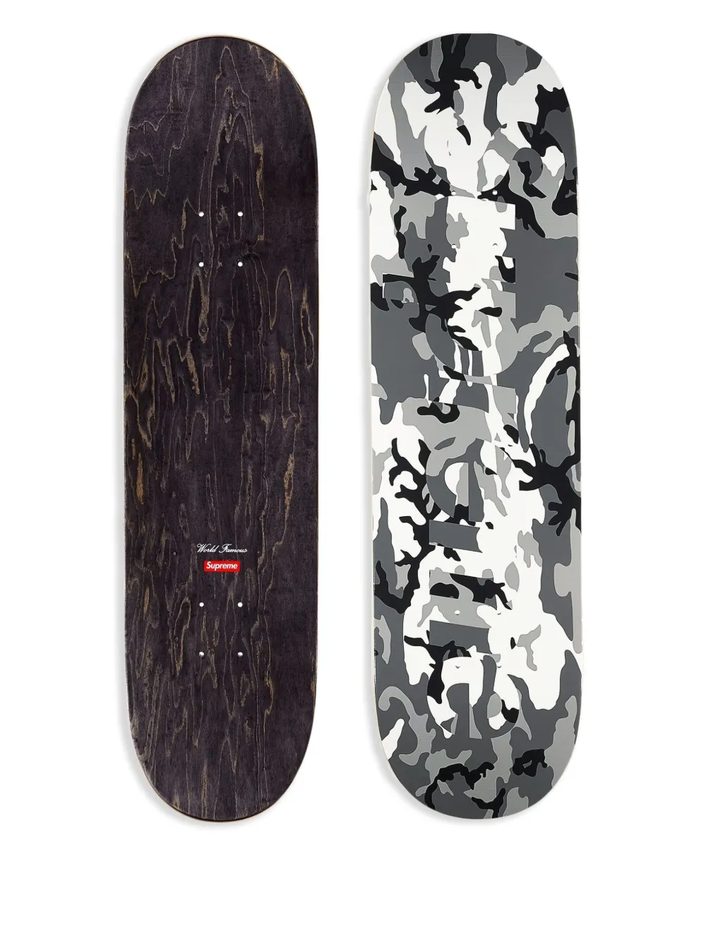 Supreme Camo Ripstop Wood Skateboard In Gray