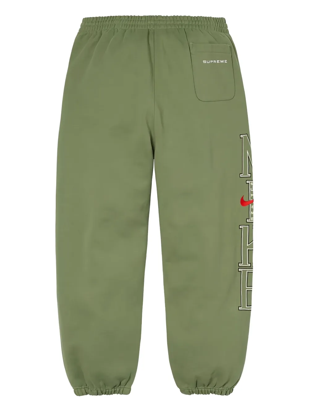 Supreme X Nike Embroidered-logo Track Pants In Green