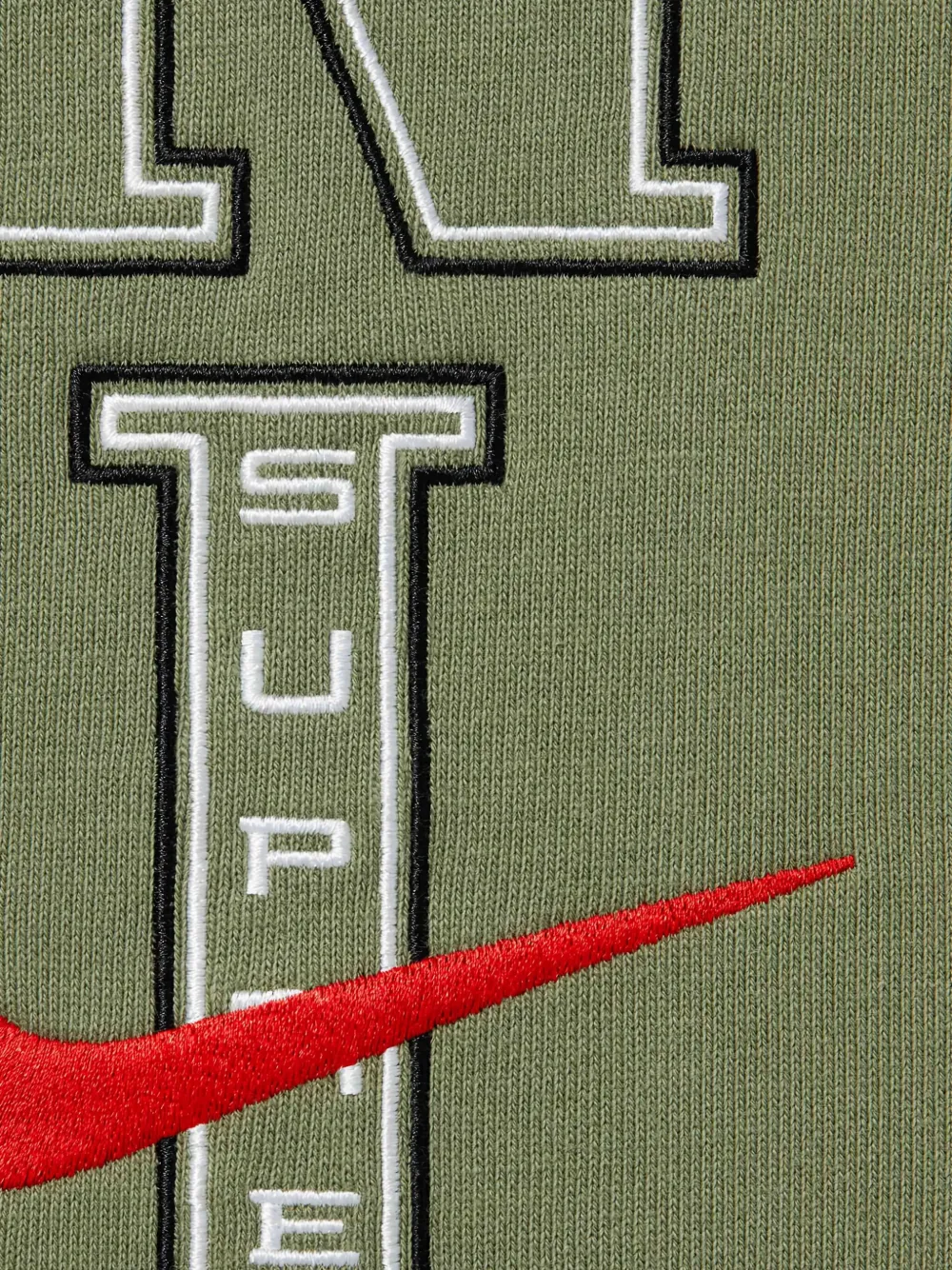 Supreme X Nike Embroidered-logo Track Pants In Green
