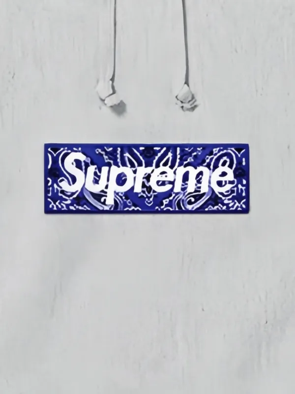 Supreme Bandana Box Logo Hooded Sweatshirt | Grey | FARFETCH RO