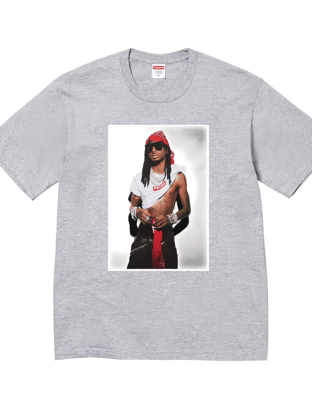 Supreme Playboi Carti graphic ptint T-Shirt - Grijs