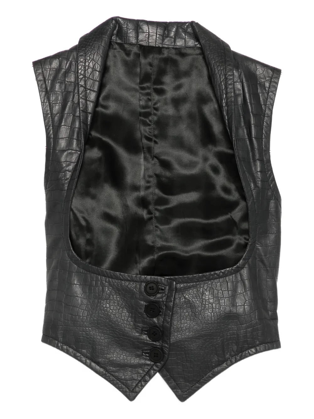 Romeo Gigli Pre-Owned 1990s buttoned collared vest | Black | Image 1