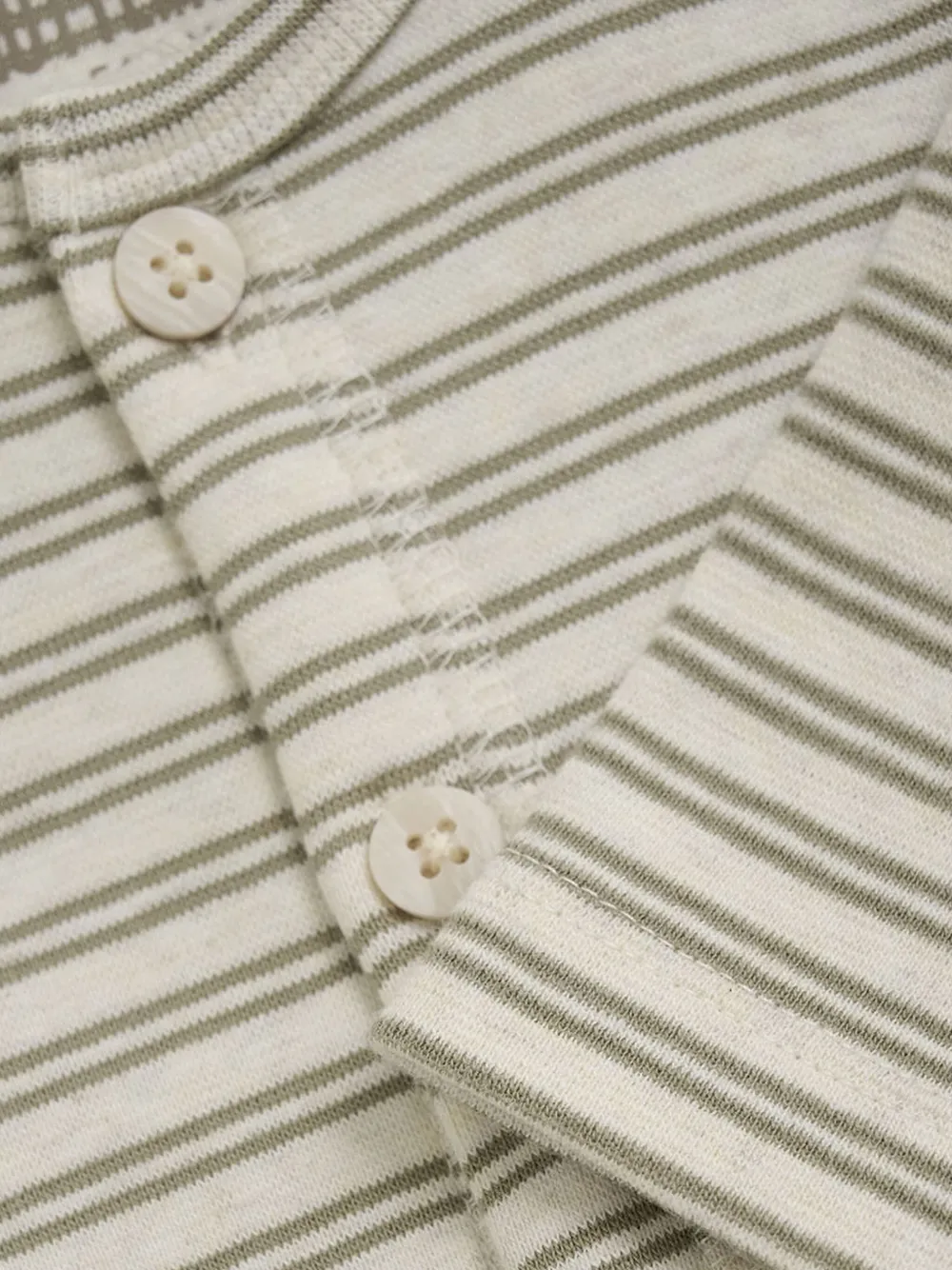  Huttelihut Striped Buttoned Romper - Neutrals 