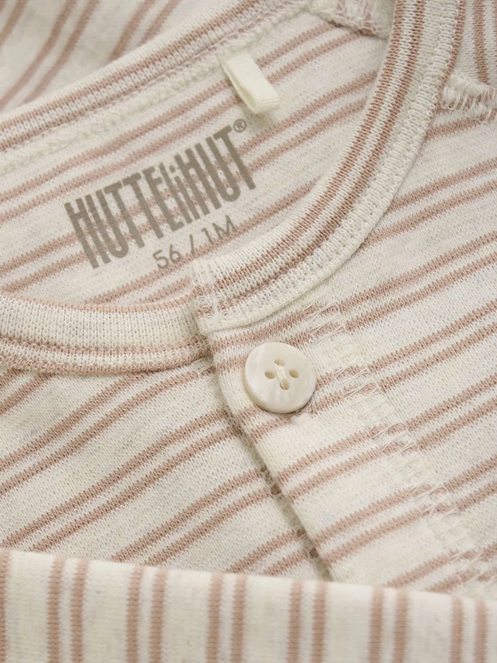  Huttelihut Striped Buttoned Romper - Neutrals 