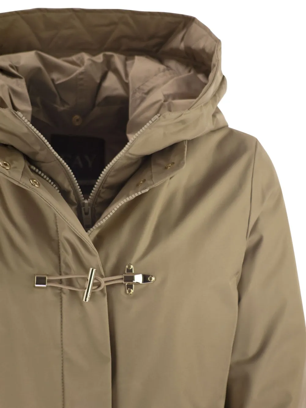 拉链连帽派克大衣