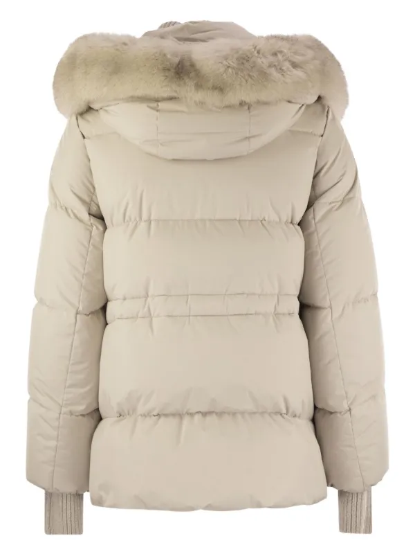 Moorer Hooded Quilted Jacket | Neutrals | FARFETCH