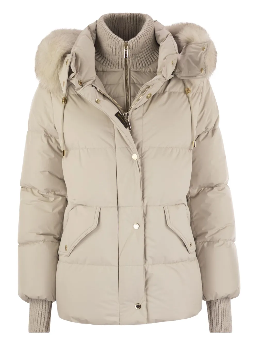 Moorer hooded quilted jacket - Neutrals