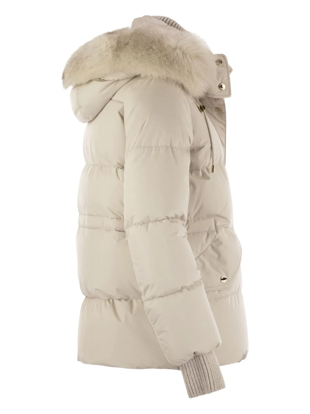 Moorer Gevoerd jack met capuchon Beige
