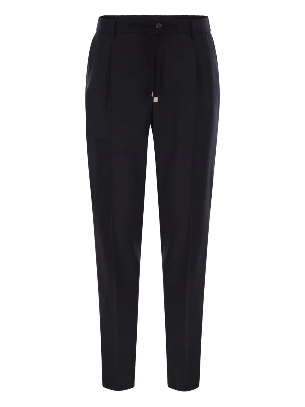 Peserico pleat-detail drawstring-waist trousers | Black | Image 1
