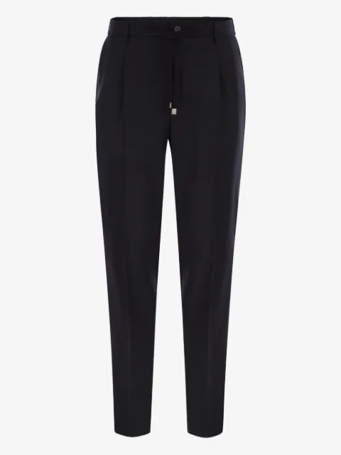 Peserico pleat-detail drawstring-waist trousers