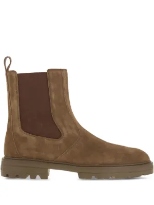 Common Projects スエード サイドジップ ブーツ | ブラウン | FARFETCH JP