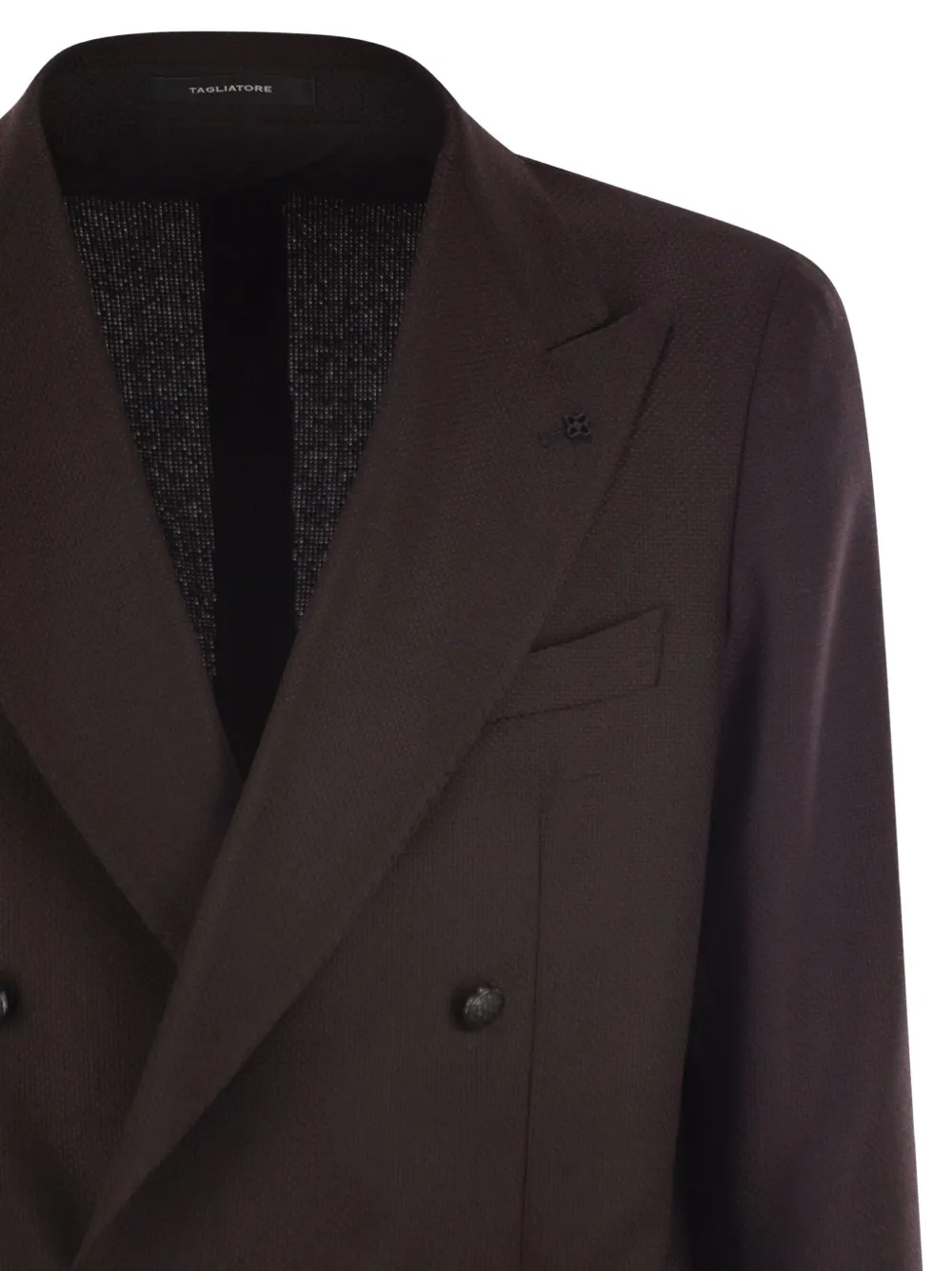 Tagliatore Double-breasted Jacket In Brown