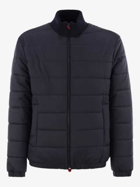 Kiton veste bomber matelassée à fermeture zippée