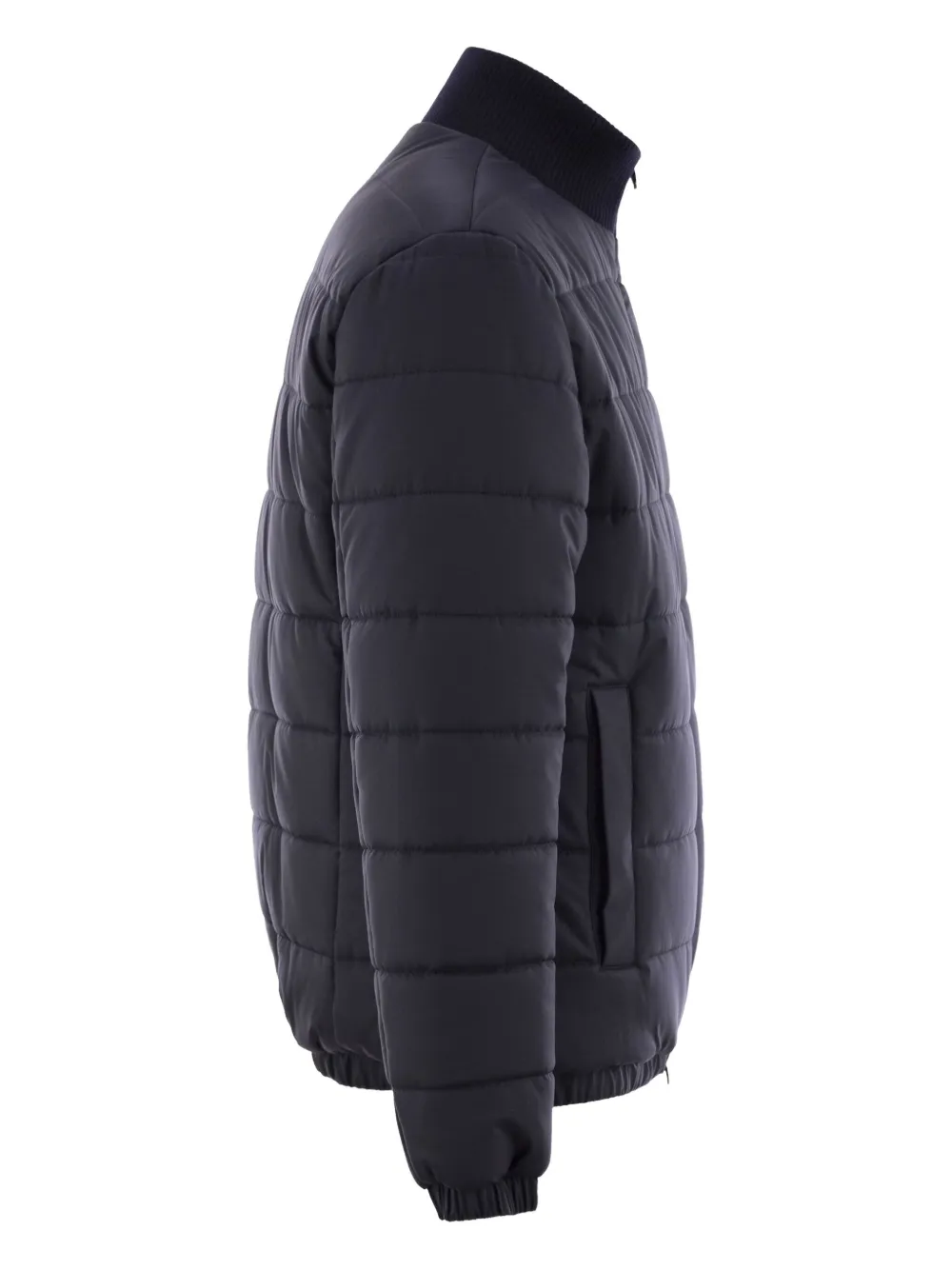 Kiton Technical Fabric Bomber Jacket In Multi