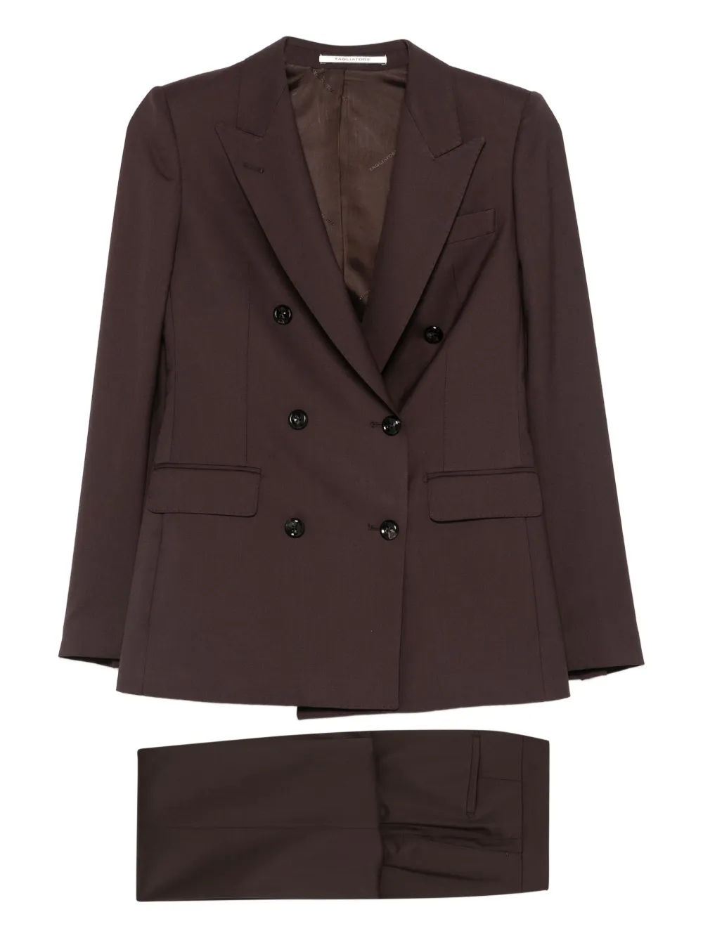 Tagliatore Double-breasted Tailoring In Brown