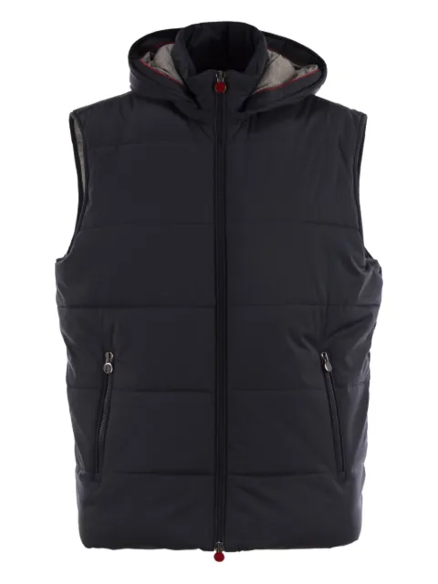 Kiton hooded sleeveless jacket