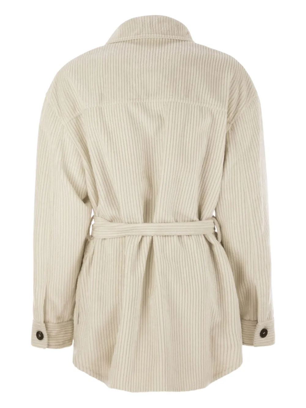 Brunello Cucinelli Ribfluwelen blouse - Beige