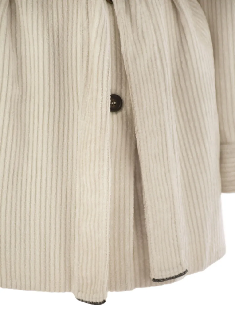 Brunello Cucinelli Ribfluwelen blouse Beige