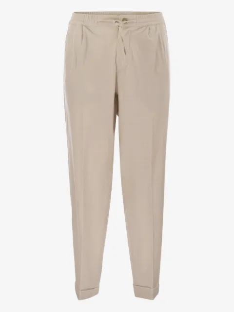 Fedeli Harvard pleated straight-leg trousers