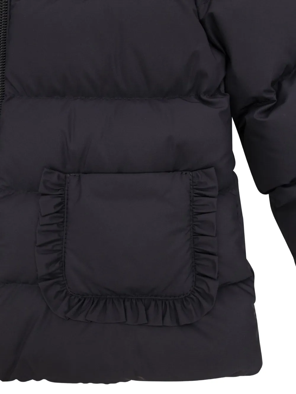 Moncler Enfant Onica jack met ruches en zak Blauw