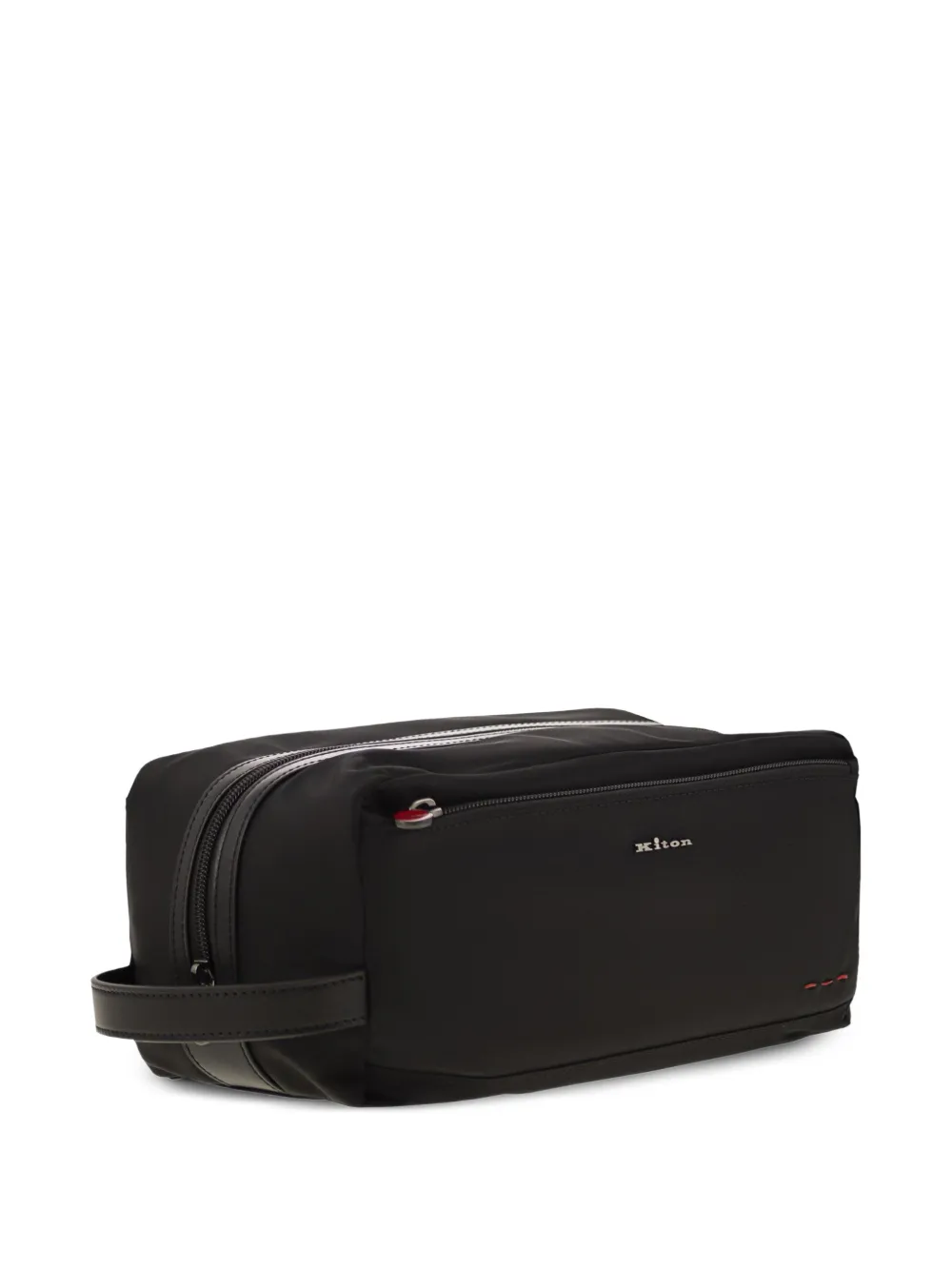  Kiton Zip-fastening Leather Beauty Case - Black 