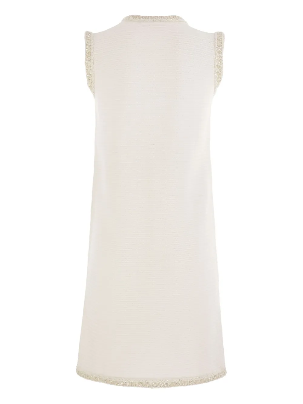 Fabiana Filippi Jurk met pailletten en stiksel - Beige