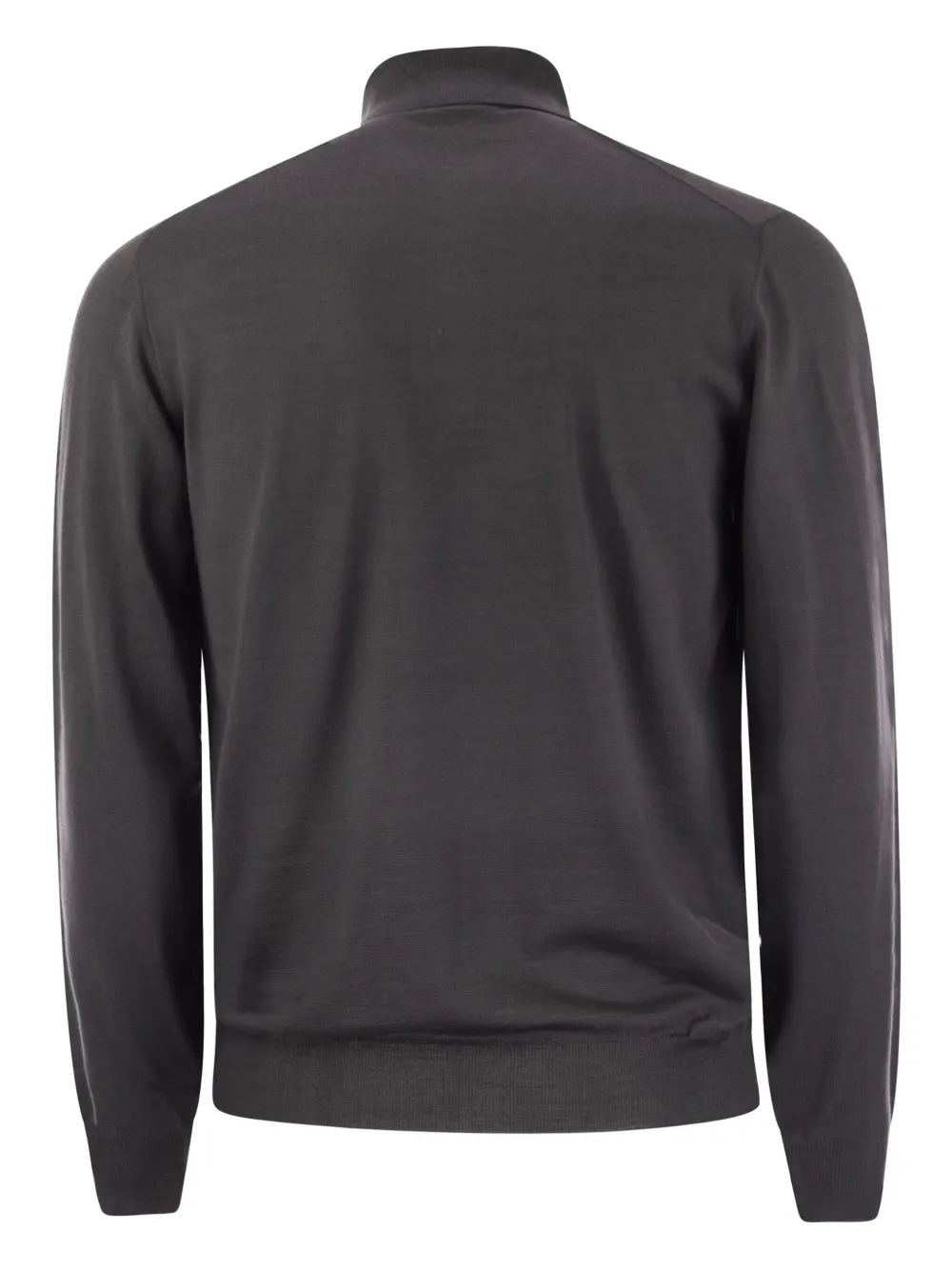 Fedeli Poloshirt met drie knopen en lange mouwen - Grijs