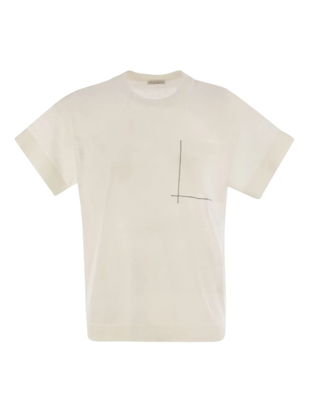 Brunello Cucinelli T-shirt con taschino - Toni neutri