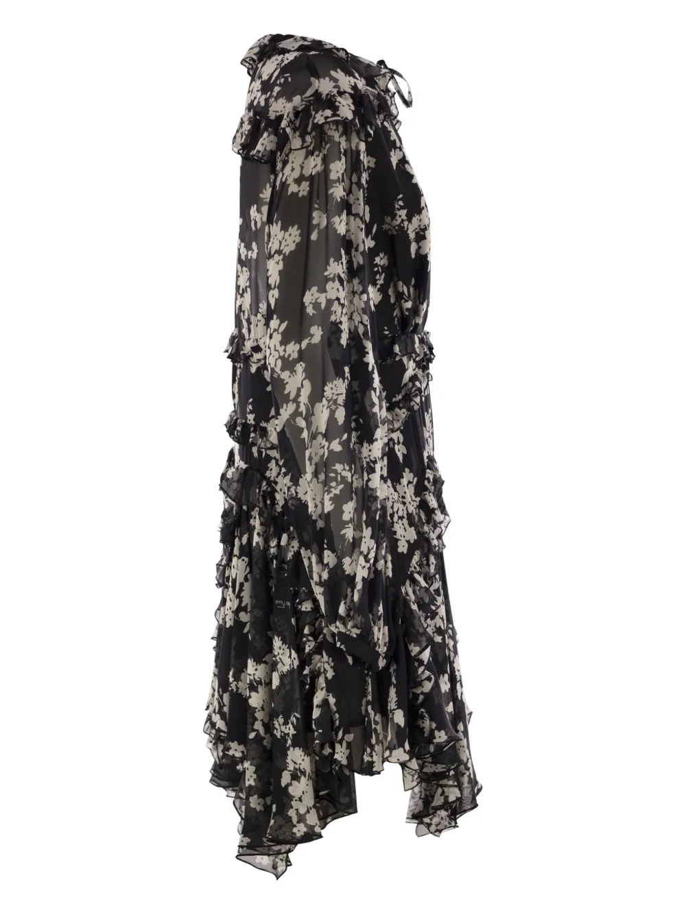 Elisabetta Franchi Mini-jurk met bloemenprint Zwart