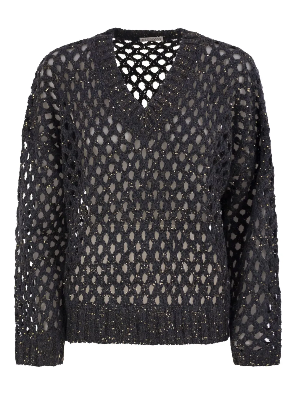 Brunello Cucinelli sequin-embellishment sweater - Blue