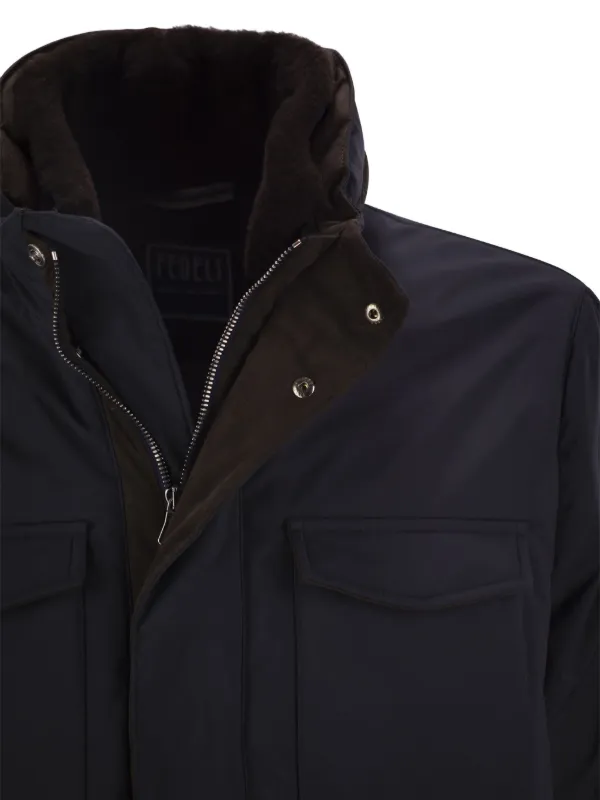 Fedeli removable-neck Safari Jacket | Blue | FARFETCH JO