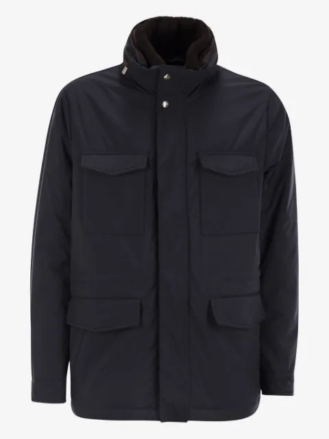 Fedeli removable-neck safari jacket