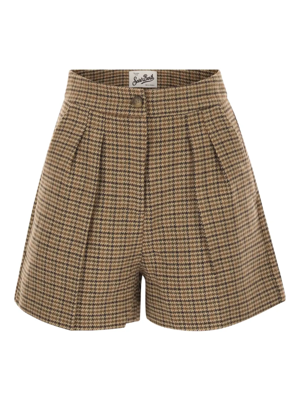 MC2 Saint Barth AYA Pied De Poule houndstooth-pattern shorts | Neutrals | Image 1
