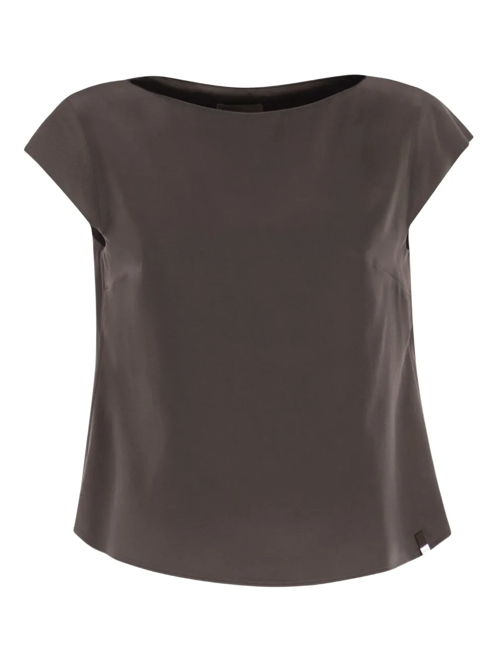 Herno Blusa con scollo a barca - Marrone