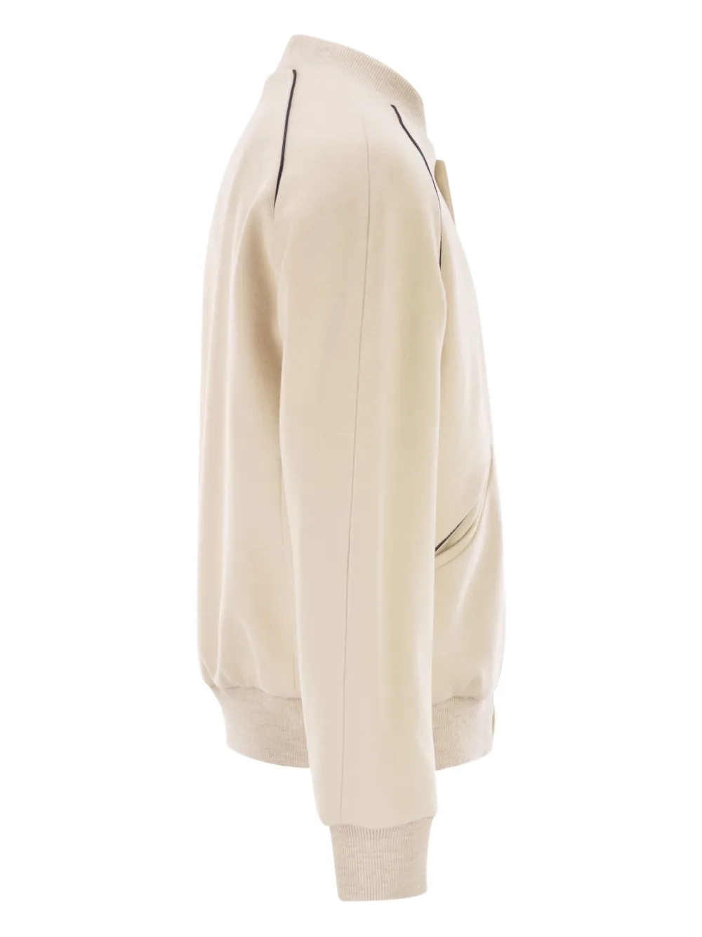 Pt Torino Wool And Cashmere Drap Jacket In Neutral